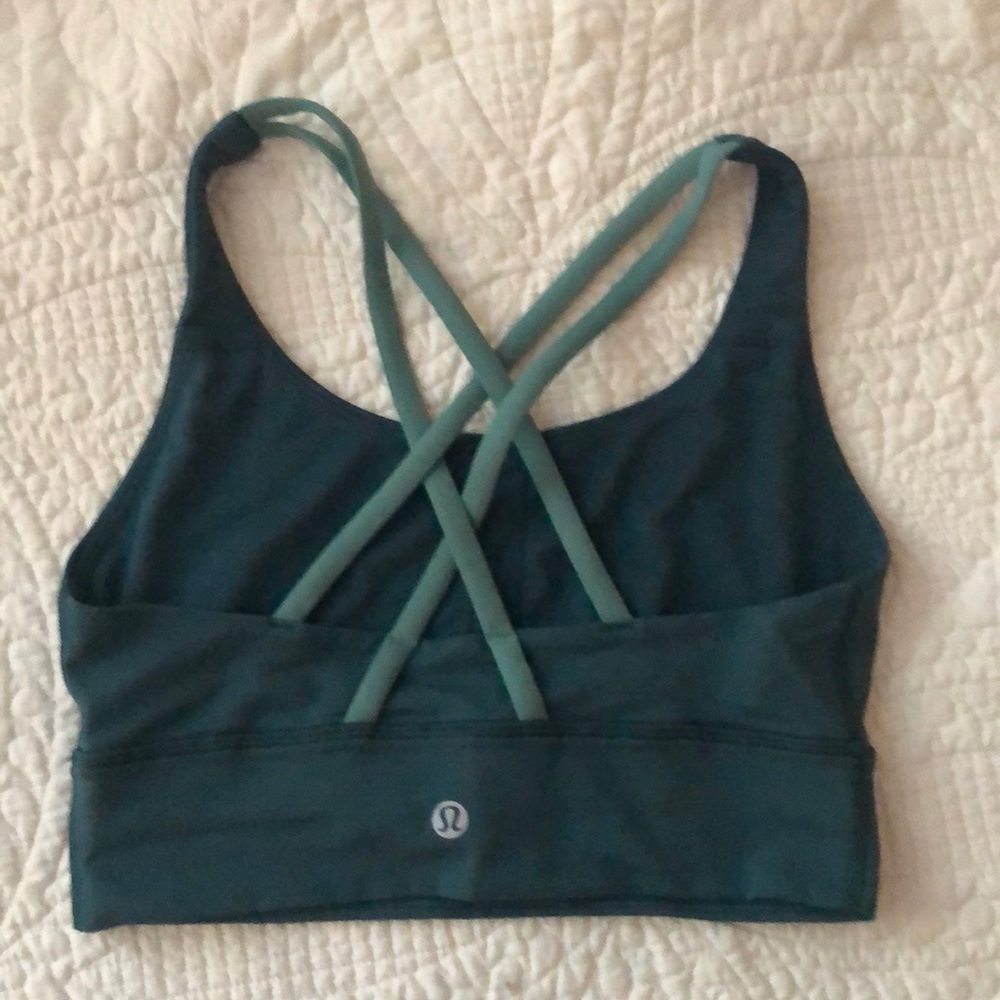 Energy Bra, Long Line (Two-tone aqua)